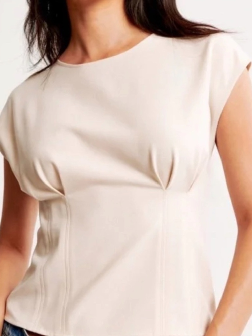 Abercrombie Cream Top - Size L